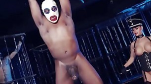 Busty whore gets anally fucked by a monster black phallus