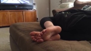 Sleepy White Feet from Sexy Blonde Girl
