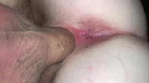 Teen with Perfect Ass first Time taking MASSIVE Creampie.