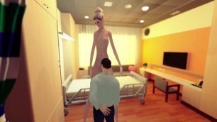 Skinny Teen Grows into a Giantess - the Doctor goes "down" on her