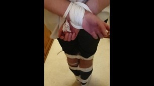 Man Bound and Gagged School Uniform made to Hop