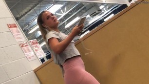 Cutie Working Out In Pink Leggings