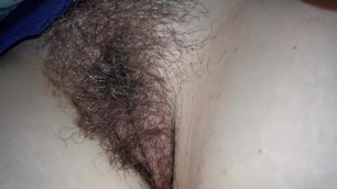 Wife's Hairy Pussy at Rest