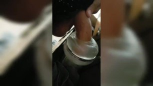 Fucking the Fleshlight on the Couch Loud Moaning ORGASM