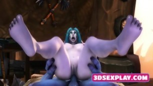 Bitches From Video Game World Of Warcraft Amazing 3D Sex And Anal