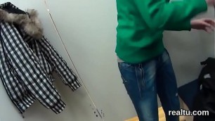 Charming czech girl gets teased in the shopping centre and poked in pov