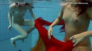 Two redheads swimming SUPER HOT&excl;&excl;&excl;