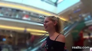 Exquisite czech girl gets teased in the shopping centre and penetrated in pov