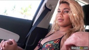 Latina teen Valentina tries public sex for the first time